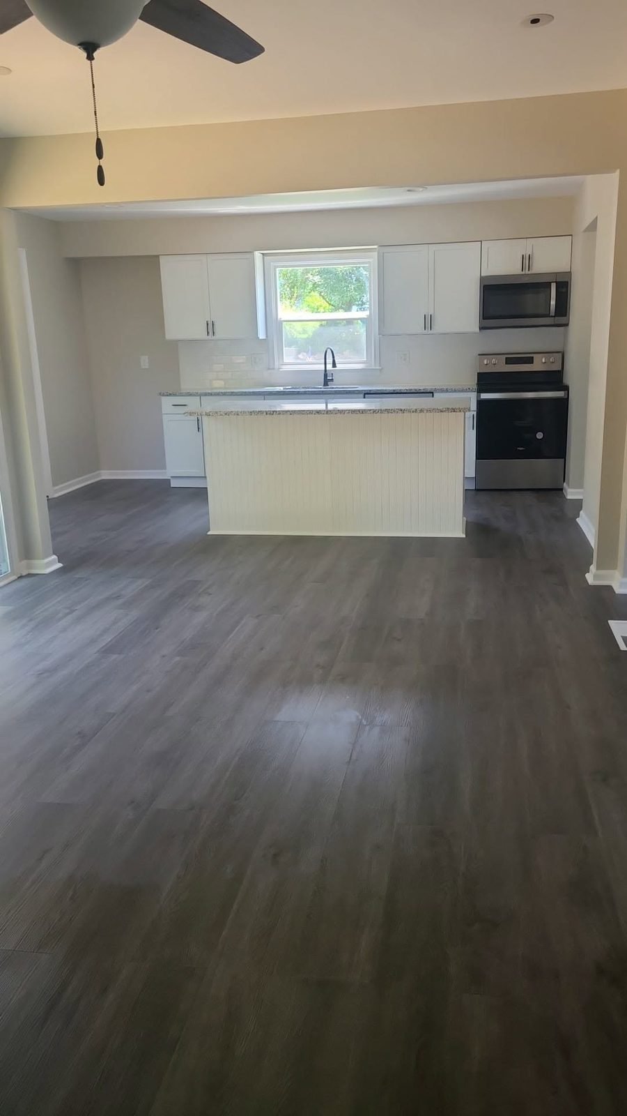 Full view of the remodeled kitchen